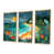 Toile avec cadre flottant or