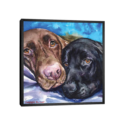 Labs by George Dyachenko - Floater Frame Painting on Canvas