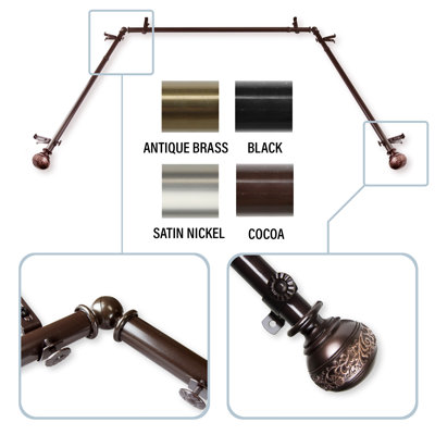 Tringle à rideaux simple ajustable 0,81 po Solon