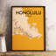 Honolulu City Map - No Frame Print-1372608089