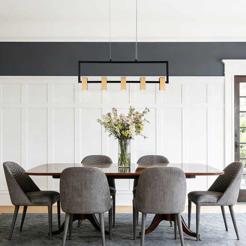 Luminaire suspendu linéaire à DEL 5 lumières pour îlot de cuisine Kissey