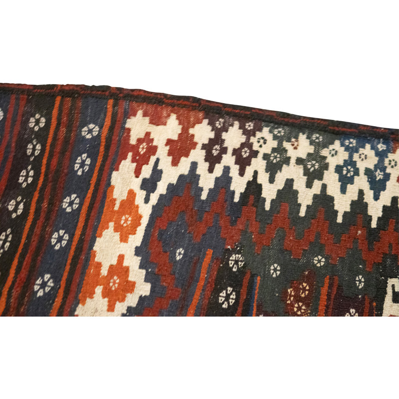 Hand Knotted Wool Area Rug in Red