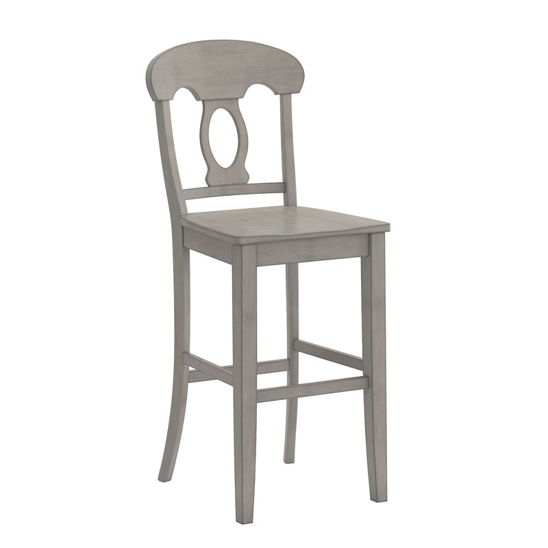 Beaufort Solid Wood Counter Stool, Antique Gray, Bar Stool (29” Seat Height)