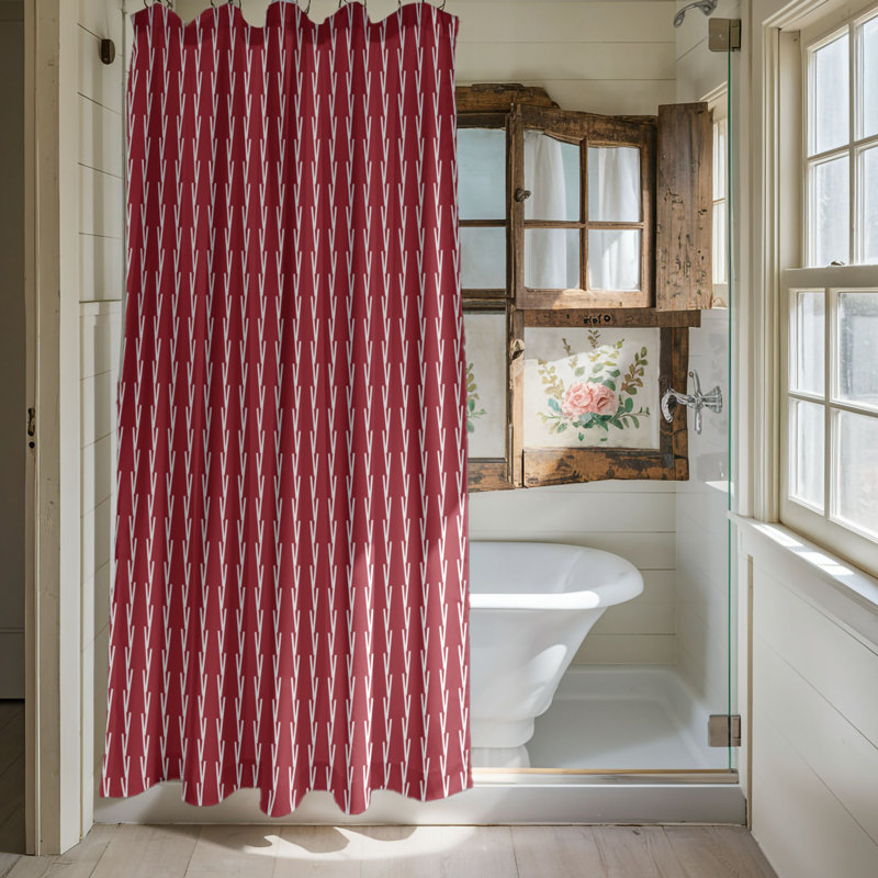 Rideau de douche Ruby Grid_0221, H 74 po x l 71 po