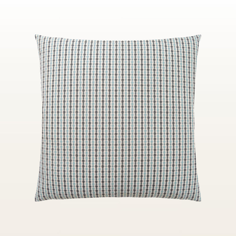Curlew Light Blue & Gray Finish Throw Pillow In Classic Dot Design, 17.75" H X 17.75" W X 5.79" D