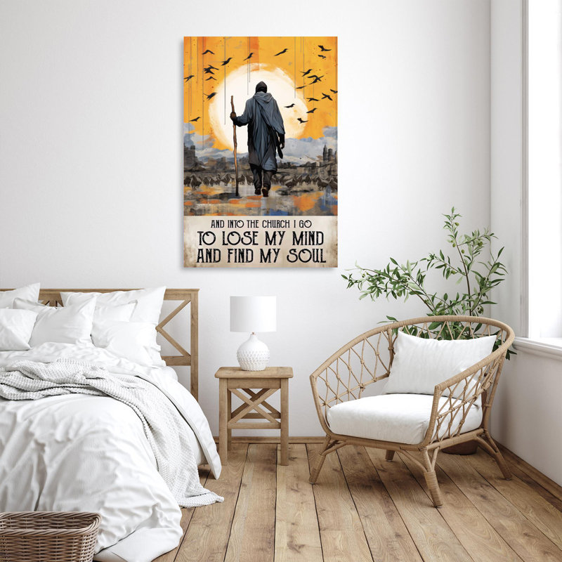 «And Into The Church», reproduction d'art graphique sur toile tendue, H 20 po x l 16 po x P 1,25 po