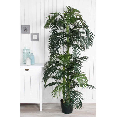 Faux Palm Plant in Pot