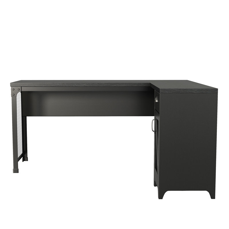 Bureau d'écriture simple Meserve Home and Office, noir