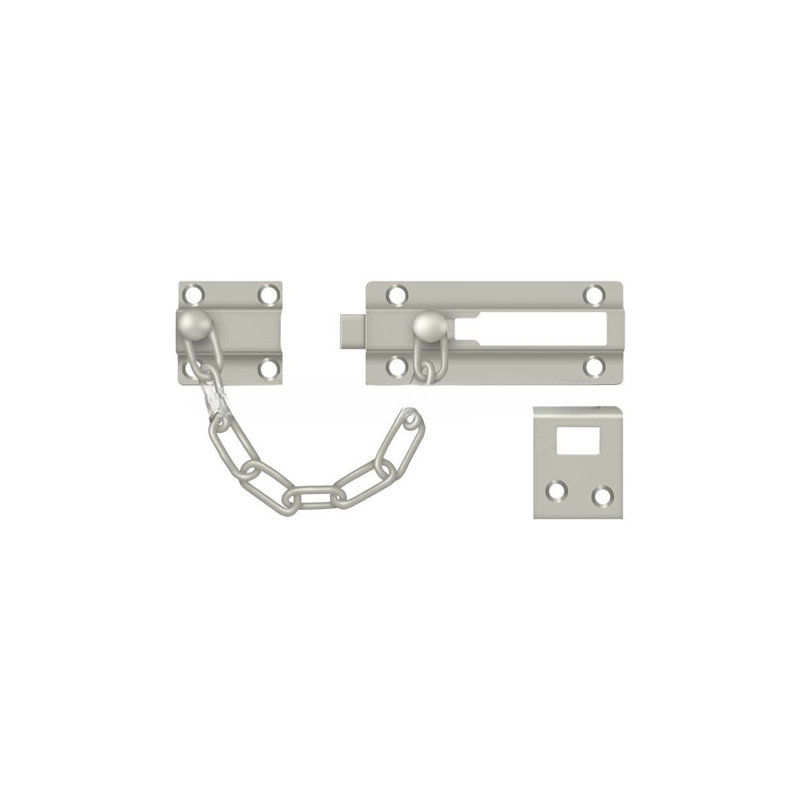 Brass Latch/Catch/Bolt, Brushed Nickel