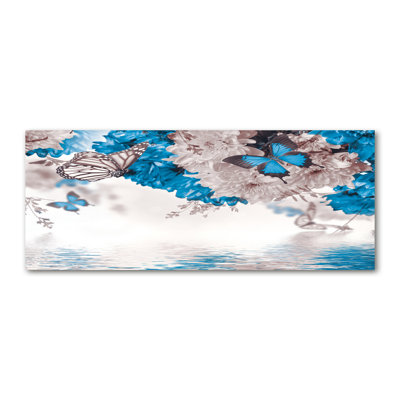 Flowers And Butterflies - Wrapped Canvas Print