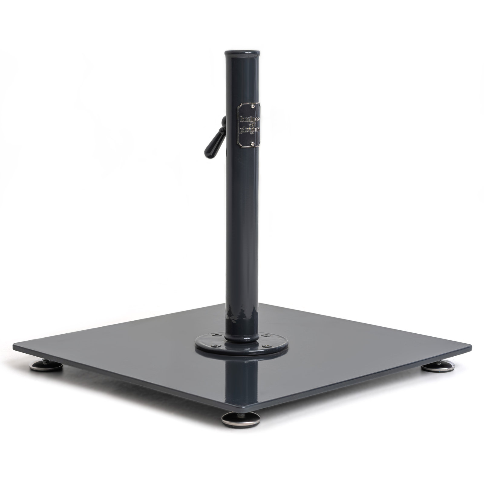 Steel Free-Standing Umbrella Base, Vintage Black, Yes