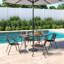 Mclaurin 4 - Person Patio Dining Set with Rectangular Table-161402787-161402786