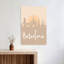 Barcelona City Skyline Sunset Abstract Contemporary Architecture City Wall Art Print 1 Piece Wrapped Canvas Wall Art-361242142