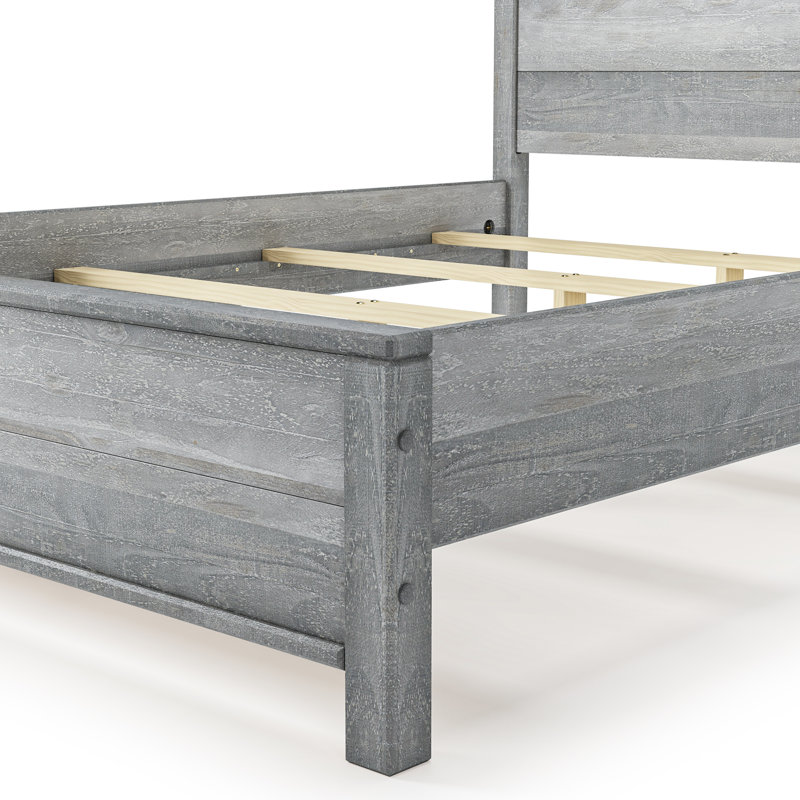 Lit plateforme standard Baja - Grand lit - Finition bois flottant gris, Grand, Bois flottant gris