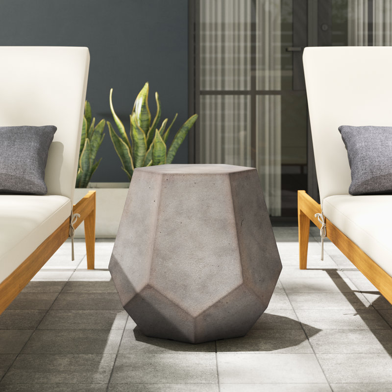 Concrete Accent Stool, Concrete
