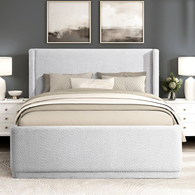 Revêtement de lit de chambre à coucher à tête de lit à oreilles 1 pièce