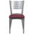 Elkton Silver Slat Back Metal Restaurant Chair-2034333299