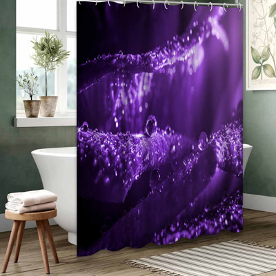 Rideau de douche transparent transparent, rideaux de douche pour la salle de bain avec 12 crochets