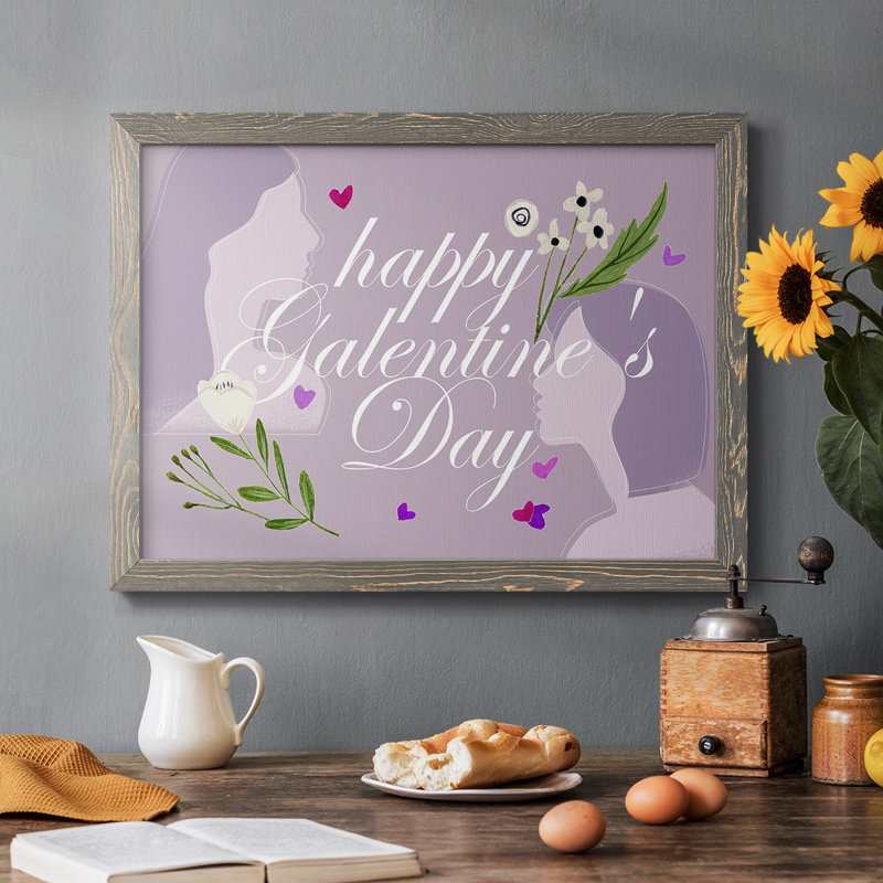 Joyeuse Saint-Valentin, collection A, Gris, H 22 po x l 32 po x P 1,5 po