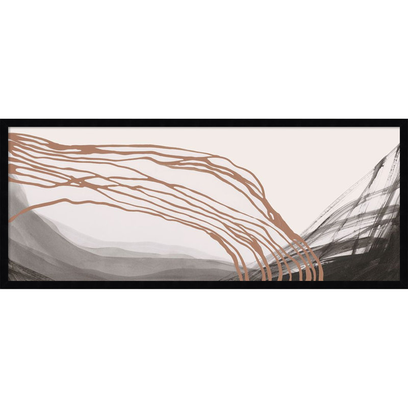  Tableau d'affichage encadré en tissu, lignes fluides sur fond sombre par PI Studio, imprimé pour servir de tableau d'affichage ou d'organisation murale