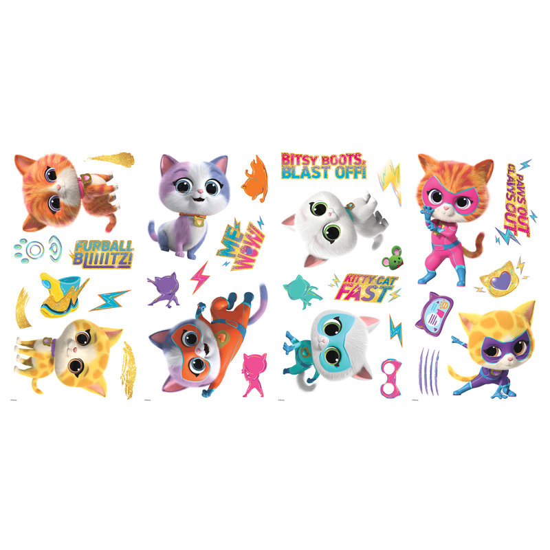 Ensemble d'adhésif décoratif Disney Jr SuperKitties