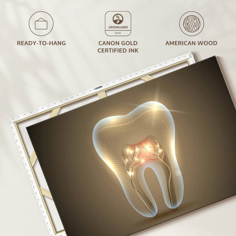 «Dentist Wood Style Travel», citation sur toile, H 48 po x l 32 po x P 1,25 po