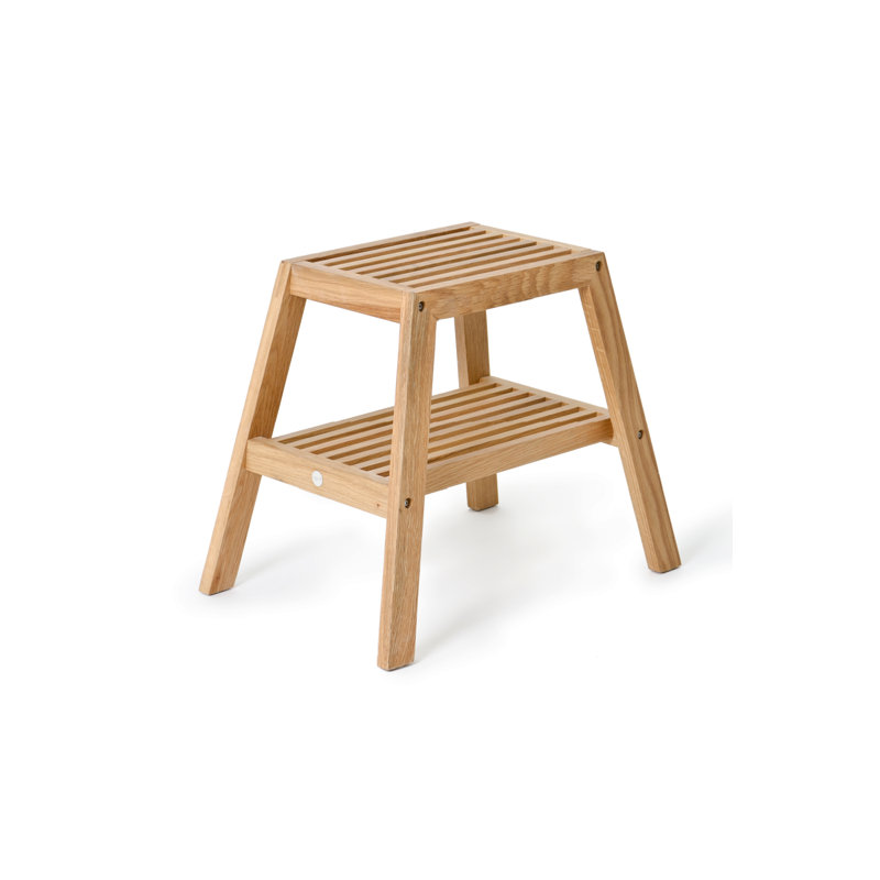 Solid Wood Accent Stool, Brown