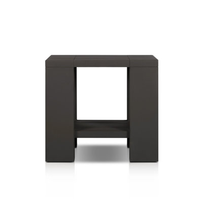 Boston Roca Outdoor Metal End Table-Bronze