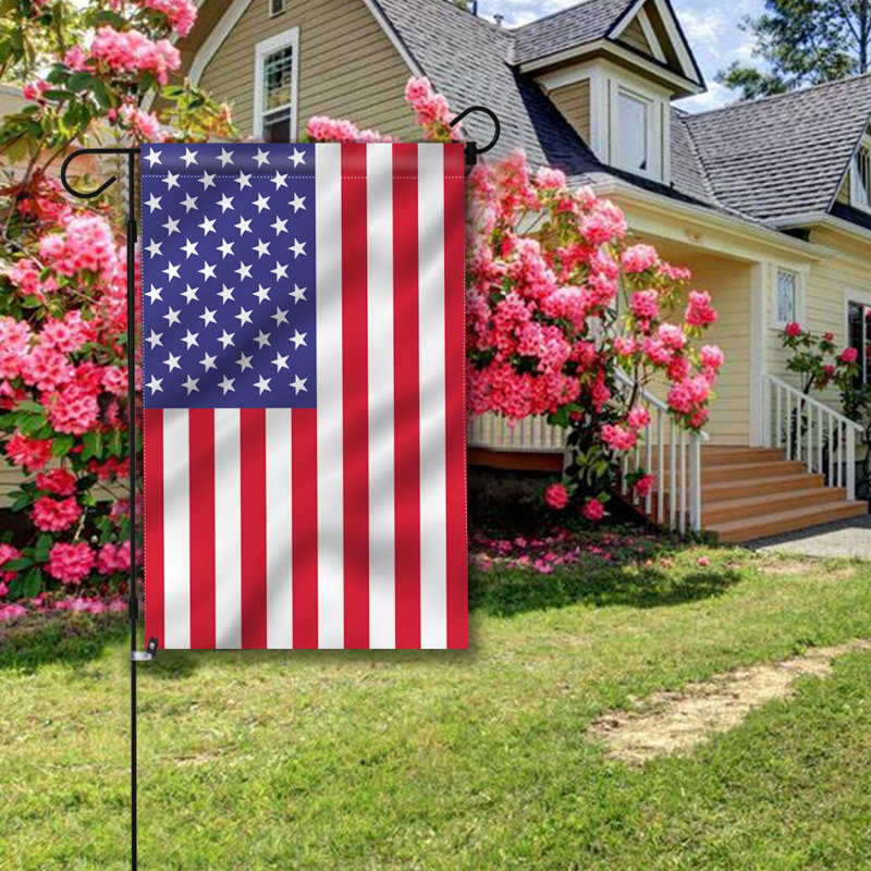 Drapeau de jardin des États-Unis - drapeau de jardin des États-Unis en polyester 18 x 12,5 po, Bleu/rouge