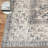 Nel Paz Border Beige Gray Ivory Machine Washable Area Rugs-1802250605
