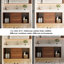 Meuble-lavabo mural de 39,4 po, lavabo mural en céramique, 2 tiroirs, comptoir en pierre frittée, facile à nettoyer et à entretenir, conception moderne avec poignées dorées