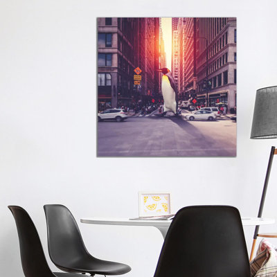 Penguin City by Soaring Anchor Designs - Gallery-Wrapped Canvas Giclée on Canvas