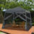 10 Ft. W X 10 Ft. D Steel Pop Up Slant Leg Patio Gazebo With Netting-82166803