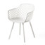 Chaise coquelicot d'extérieur blanche - résistante aux intempéries-763359160