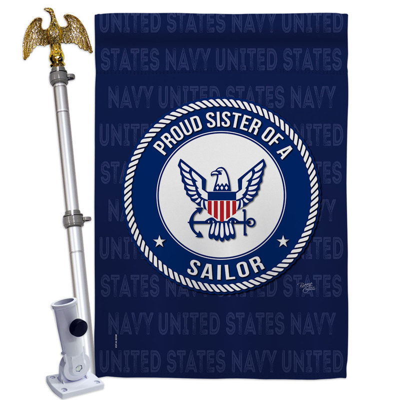 Double Sided 40'' H x 28'' W Polyester Flag Set