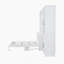 Grand lit escamotable mural avec placard, blanc-787079869