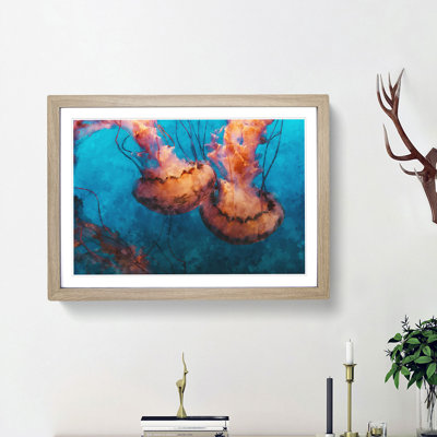 Pink Jellyfish - Picture Frame Painting Print