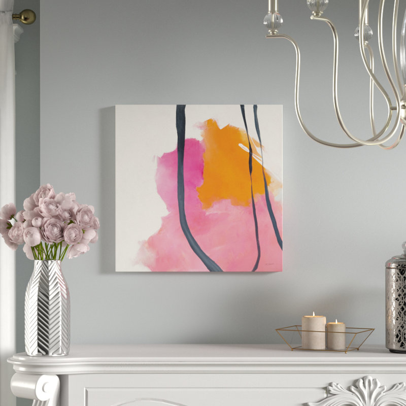 " Somersault II ", 24" H x 24" W x 1.5" D, Black Floater Frame