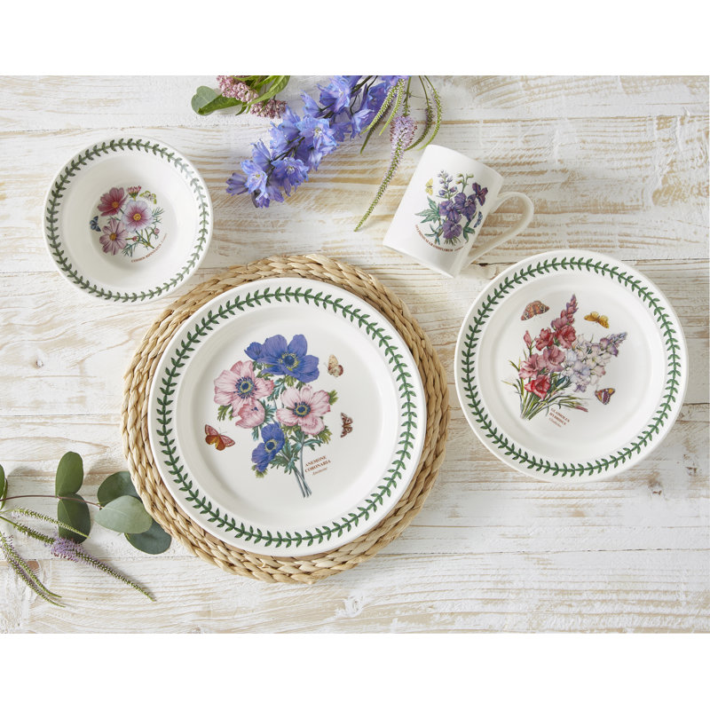 Botanic Garden Anemone  Set Of 6 Dinner Plates