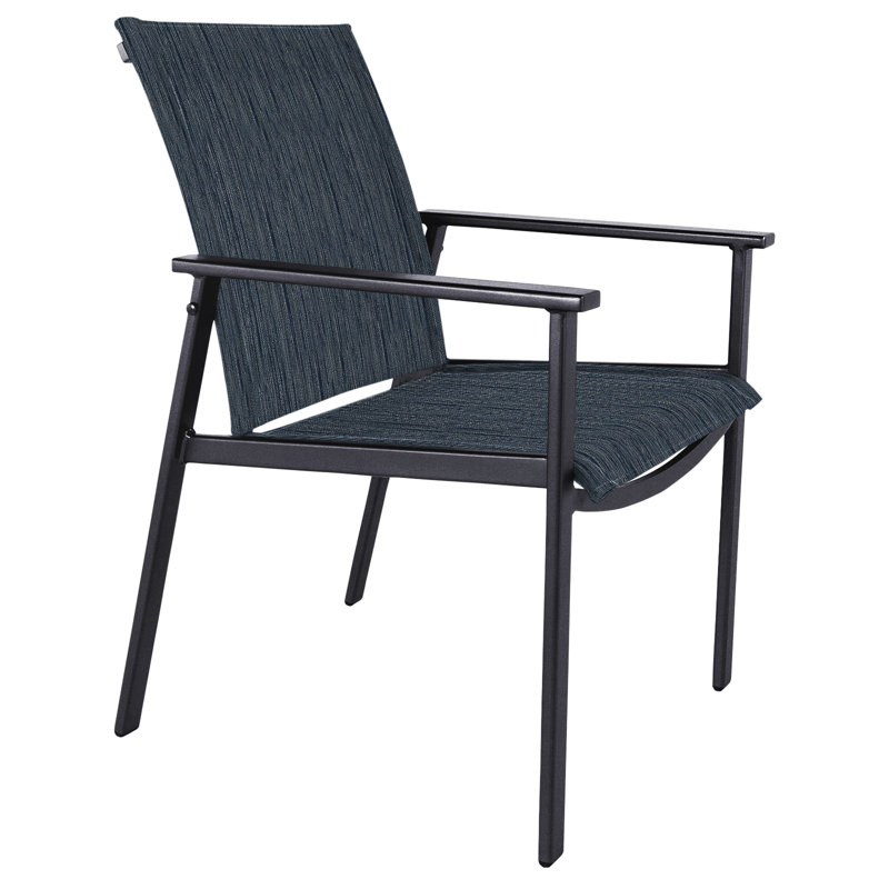 Marin Outdoor Dining Armchair, Graphite, Collect Indigo