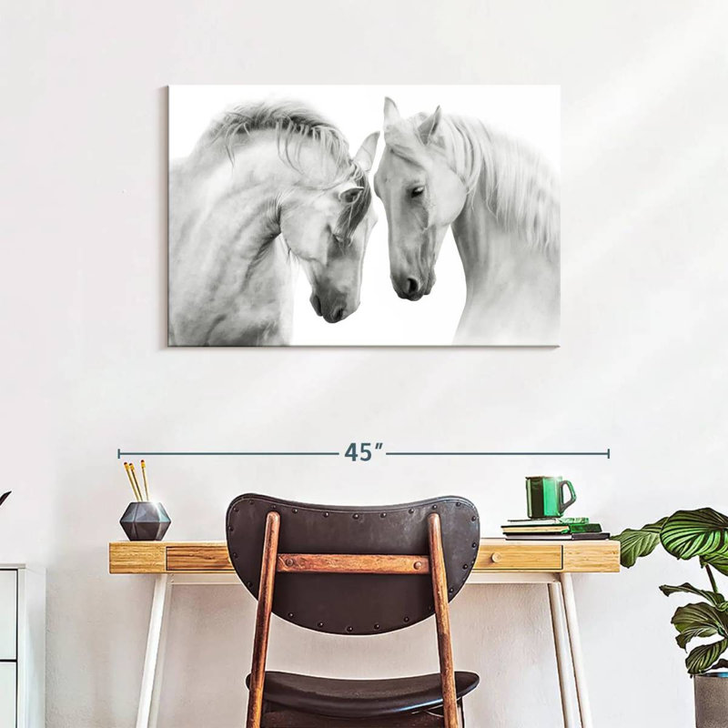 Brampt Horses Courting, 24" H x 36" W