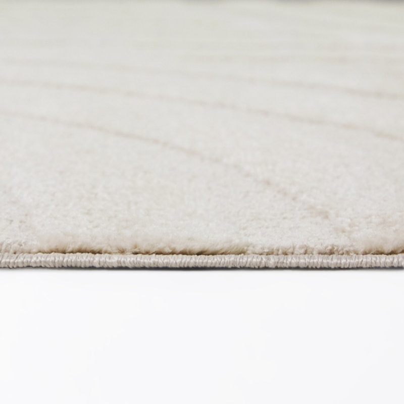 Claribel Cream Indoor/Outdoor Modern Striped Area Rug, Rectangle 7'10" x 10'