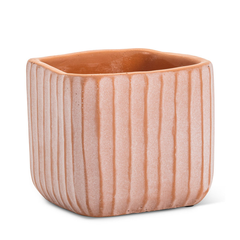 Planter Box, Orange, 5.5" H x 5.5" W x 5.5" D