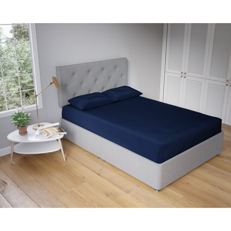 Polycotton Housewife Pillowcase Pair Soft Touch, Navy Blue
