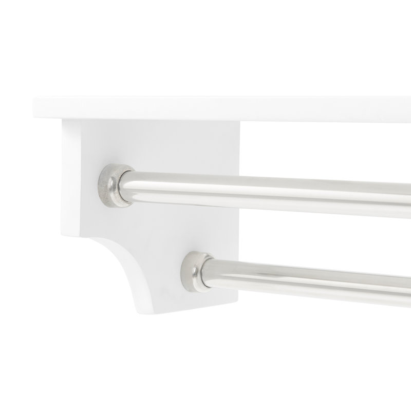 Belz 35" W 49" H Over Toilet Organizer With Side Shelving And Wall Mounted Bathroom Shelf
