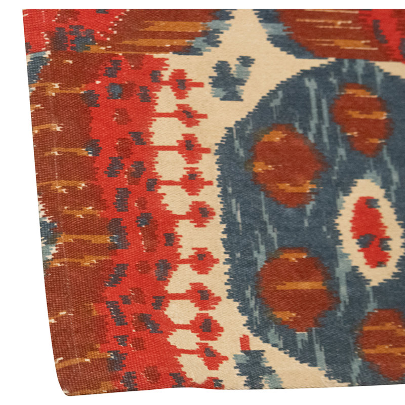 Flatweave Wool Ikat Area Rug in Multi