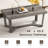  Coffee Table Solid Rubber Wood Center Table w/ Cross-Shaped Base Accent Table