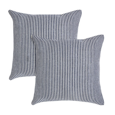 Coastal Striped Handmade Cotton Throw Pillow Set