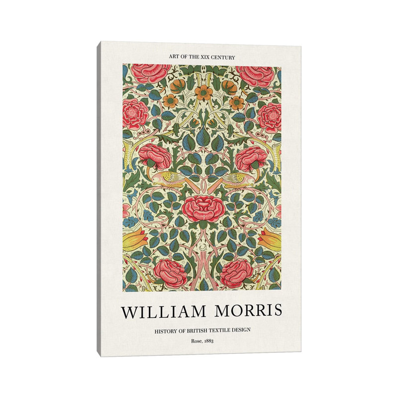 Rose, 1883 - William Morris Poster by William Morris - Gallery-Wrapped Canvas Giclée on Canvas, Does Not Apply