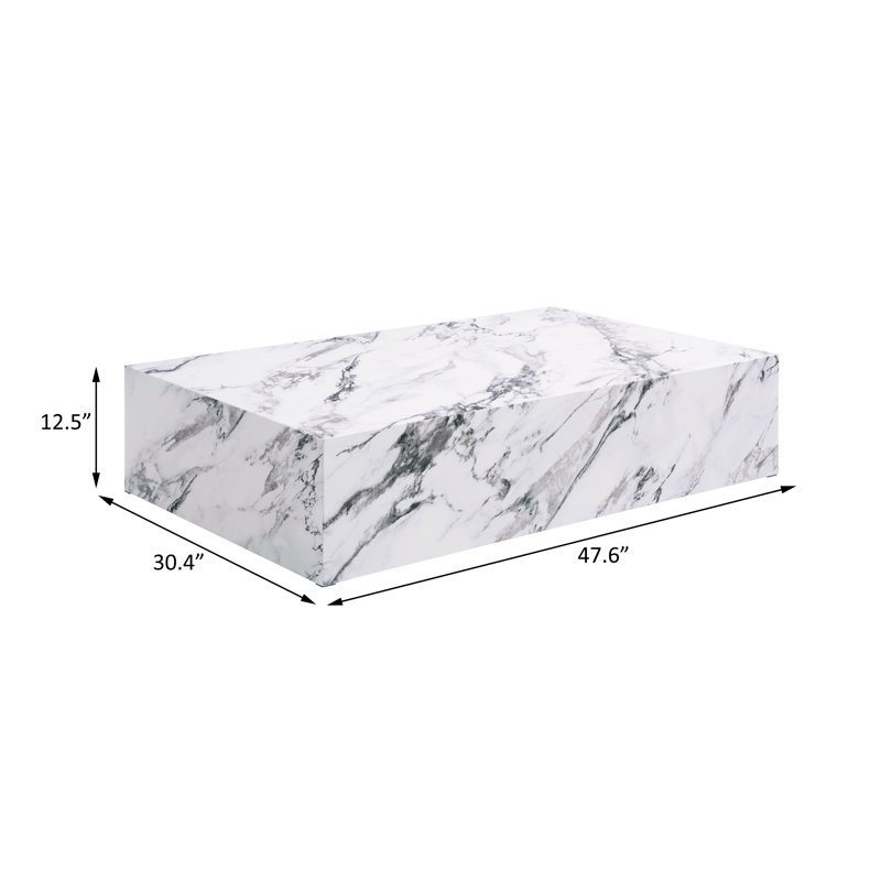 Table basse, finition pierre d'ingénierie